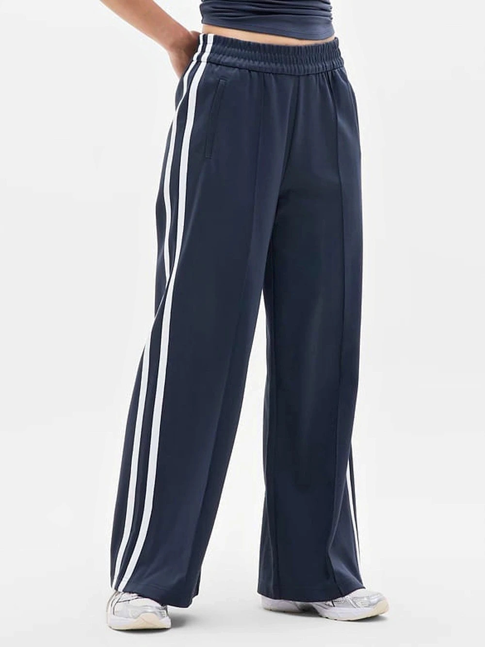 ATHLETA TEMPO MID RISE WIDE LEG TRACK PANT size Medium Tall - Picture 2 of 7